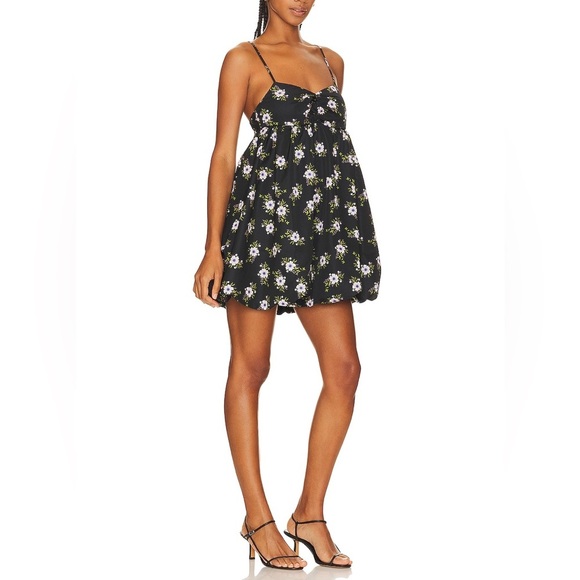 Free People In A Bubble Mini Dress - Size M -‎ Black - NWT - Picture 2 of 10